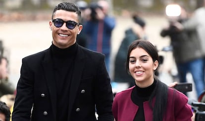 Cristiano Ronaldo y Georgina Rodriguez, en la Audiencia Provincial de Madrid.