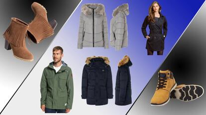 Entre las prendas seleccionadas que se encuentran rebajadas, hay parkas, botines, chaquetas y abrigos para él y ella.