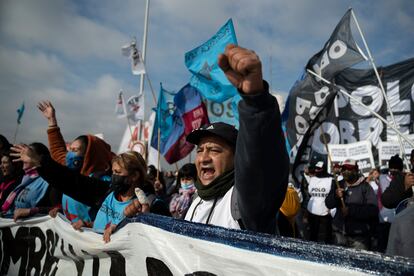 Protesta en Argentina contra el Fondo Monetario Internacional