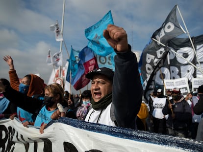 Protesta en Argentina contra el Fondo Monetario Internacional