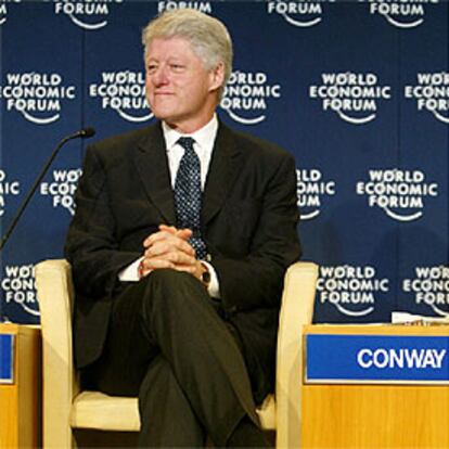 El ex presidente de Estados Unidos Bill Clinton, en el Foro de Davos celebrado en enero de 2003.