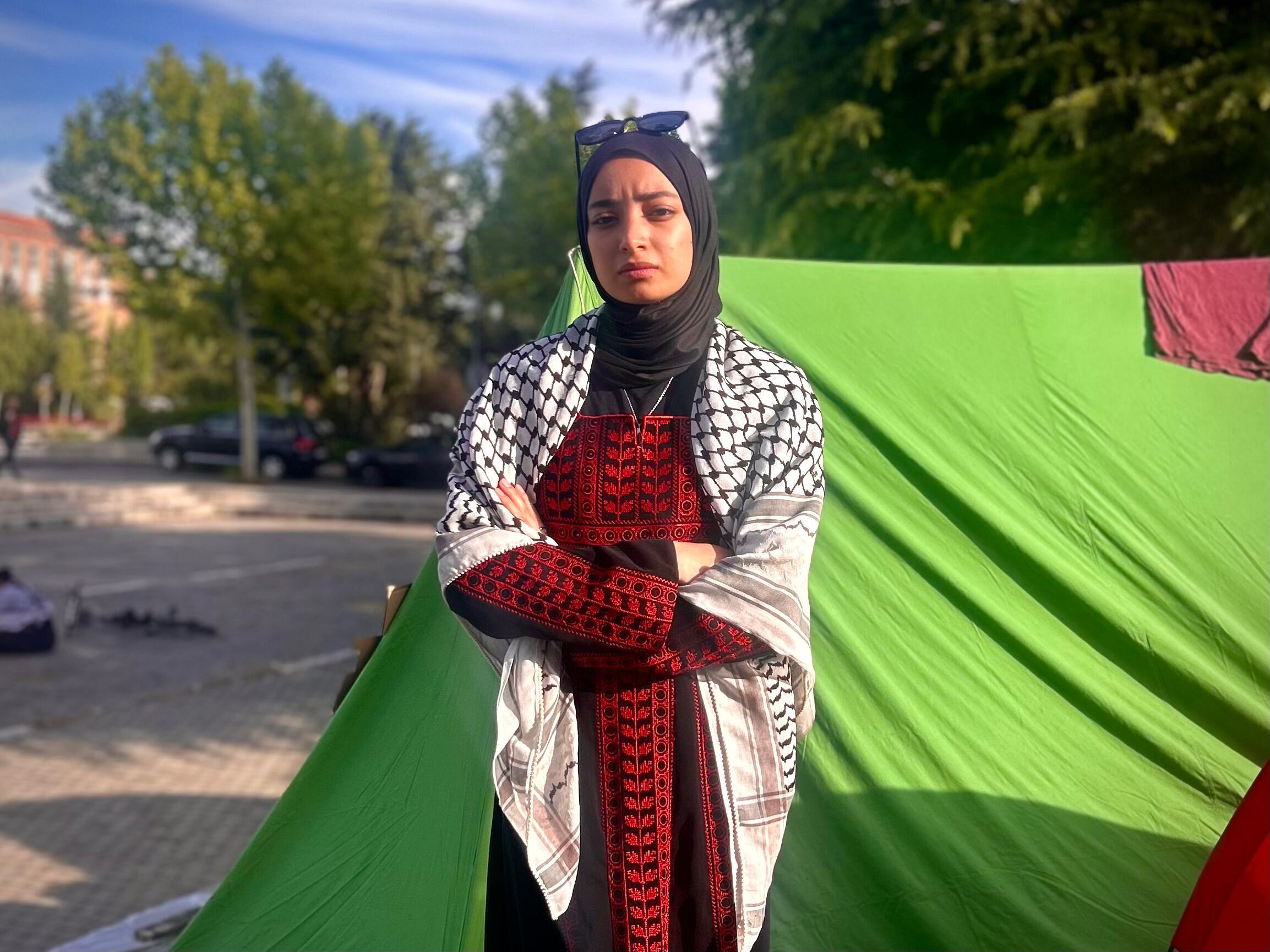 Duha Alzaiti, de 22 años, es estudiante de óptica y optometría de la UCM. Salió de Gaza, en 2015.