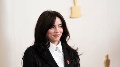 Billie Eilish en la última ceremonia de los Oscar, el 10 de marzo de 2024 en Los Ángeles, California.