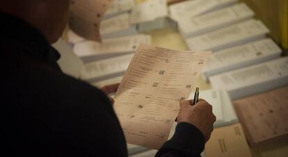 Imagen de un colegio electoral en Barcelona.