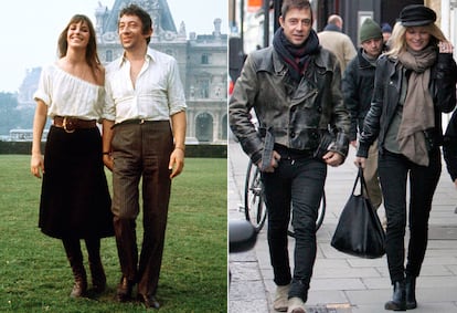 A juego con la pareja

Eso que después harían Kate Moss y Jamie Hince, Britney Spears y Justin Timberlake o Victoria y David Beckham, ya lo habían inventado Jane Birkin y Serge Gainsbourg: la ropa se conjunta en pareja.