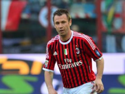 Antonio Casano, la temporada pasada, con la camiseta del Milan