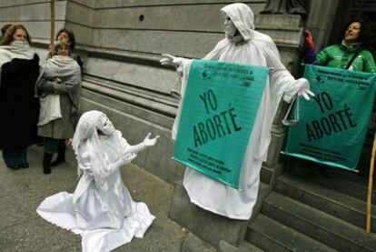 Manifestación por el aborto legal y gratuito en Buenos Aires.