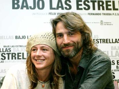 Emma Suárez y Alberto San Juan, durante la presentación de la película.