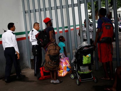 Migrantes en la estación migratoria Siglo XXI en Tapachula, Chiapas (México). 