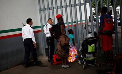 Migrantes en la estación migratoria Siglo XXI en Tapachula, Chiapas (México). 