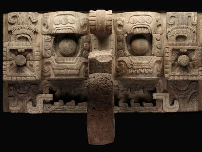 Un mascarón del dios maya Chaac.