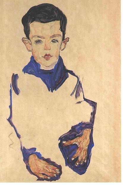 'Retrato de un niño', de Schiele, otro de los cuadros devueltos. 