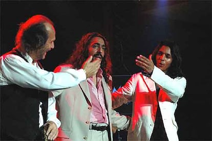 Paco de Lucía, Diego el Cigala y Farruquito, en la clausura del Festival de Montreux.