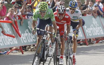 Valverde, Purito y Contador, en la última Vuelta.