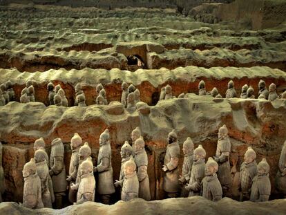 Os guerreiros de terracota de Xi’an, na província chinesa de Shanxi.
