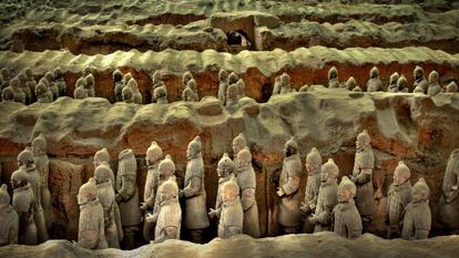 Os guerreiros de terracota de Xi’an, na província chinesa de Shanxi.