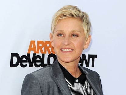 Ellen DeGeneres, que presentará los próximos Oscar, en un estreno reciente en Los Ángeles.