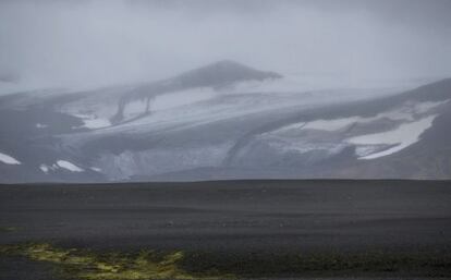 Vista del glaciar Vattnajokull, en el volcán Bardarbunga de Islandia.