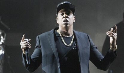 Jay-Z, durante su actuaci&oacute;n en Cleveland. 