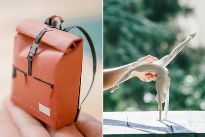 A la izquierda, colaboración con Eastpak. A la derecha, proyecto personal de las Olimpiadas.