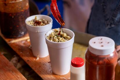 Los esquites Don Josué en la Colonia Narvarte.