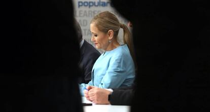 Cristina Cifuentes, en el comité ejecutivo del PP de Madrid.