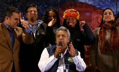 El candidato de Rafael Correa, Lenín Moreno.