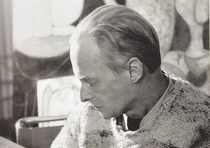 Retrato de Paul Klee en su taller de Berna, en 1939.