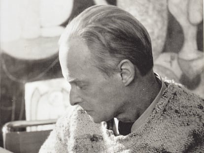 Retrato de Paul Klee en su taller de Berna, en 1939.