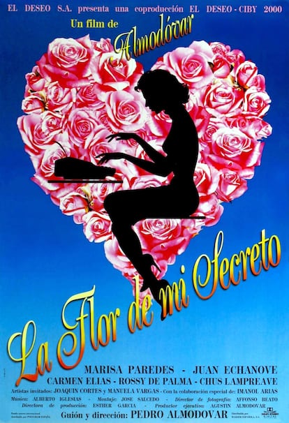 Cartel de la película 'La flor de mi secreto', de Pedro Almodóvar.