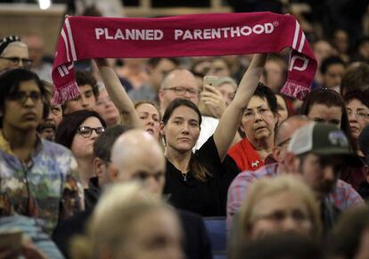 Una mujer a favor del derecho al aborto en Utah.