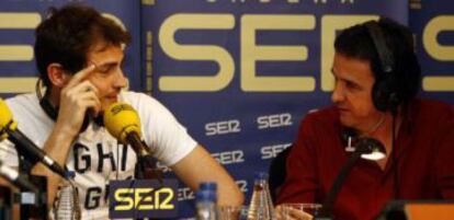 Iker Casillas, durante su entrevista en la Ser.