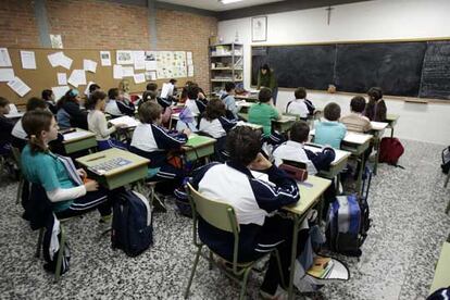 Alumnos del colegio Amorós, de Madrid.