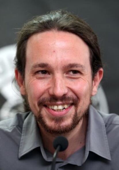 Pablo Iglesias, durante una rueda de prensa.