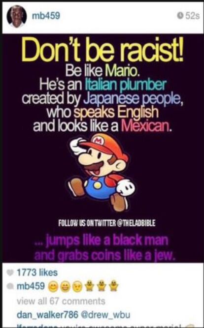 El post que publicó el delantero italiano en su cuenta de Instagram antes de retirarlo.