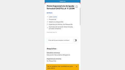 Oferta para peón especialista de brigada forestal para Castilla y León en Infojobs.
