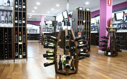 Tienda de vinos El sue&ntilde;o de Baco, en Madrid.