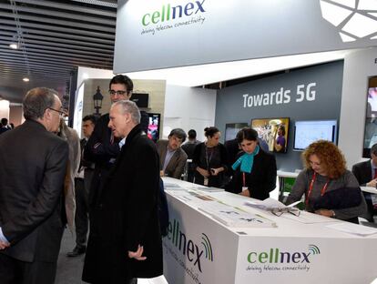 Stand de Cellnex en el MWC de Barcelona.