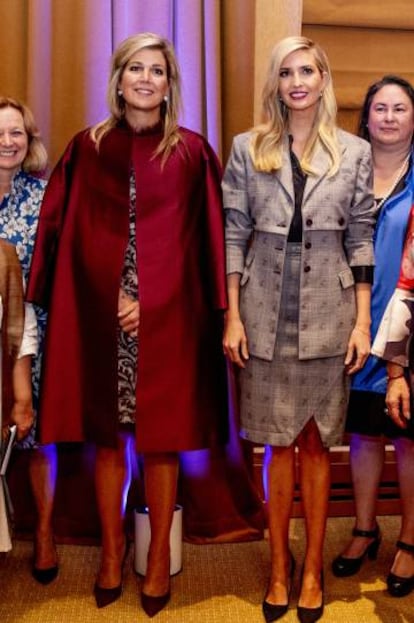 La reina Máxima de Holanda e Ivanka Trump el pasado martes, en Nueva York. 