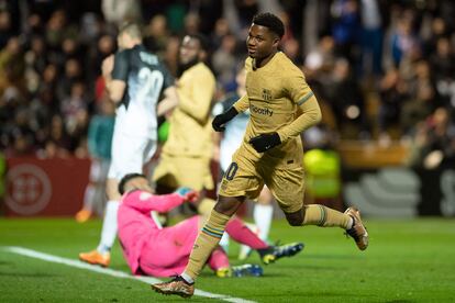 Ansu Fati celebra su gol ante el Ceuta