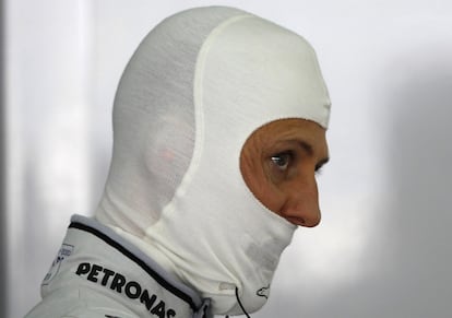 El campeón alemán,  antes de salir al circuito de Bahrein