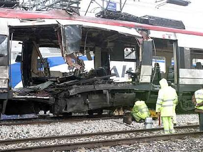 Estado de los trenes de El Pozo y Atocha tras el atentado del 11-M.