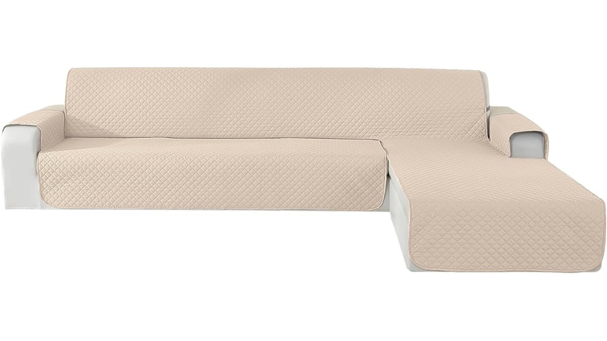 Funda para sofá con opción para chaise longue.