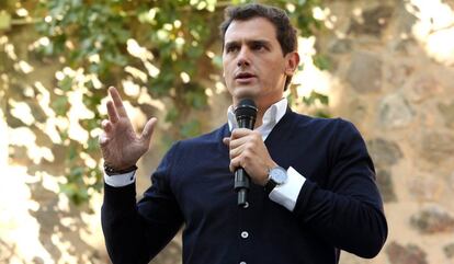 El presidente de Ciudadanos, Albert Rivera, en un acto en Toledo.