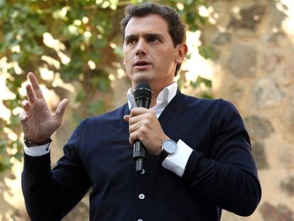 El presidente de Ciudadanos, Albert Rivera, en un acto en Toledo.