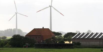 Una granja en la isla alemana de Pellworm, en el norte del país.