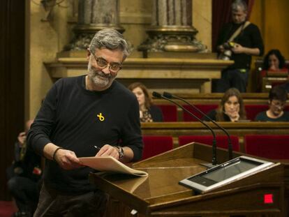 Carles Riera, el pasado día 1 en el Parlament.