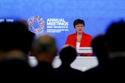 Kristalina Georgieva, directora gerente del FMI, el pasado 3 de octubre en Washington DC.