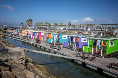 Boat Haus floating hotel, unique in Spain, located in the Alcaidesa Marina, La Línea de la Concepción.