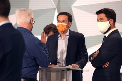 Edmundo Bal, de Ciudadanos, en el plato del debate.